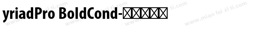 yriadPro BoldCond字体转换